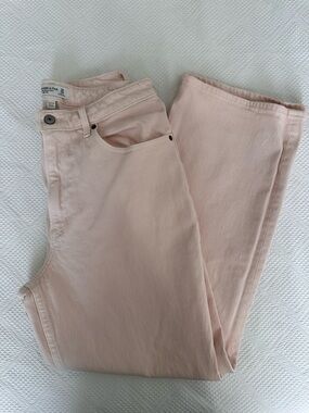 Abercrombie & Fitch Pale Pink High-Rise Jeans